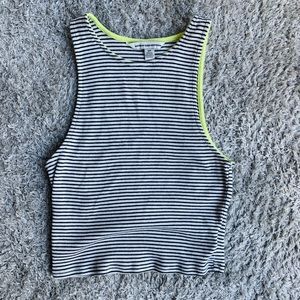 Black and White stripped Crop Top